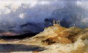 Karl Blechen Scaffold in Storm Sweden oil painting artist